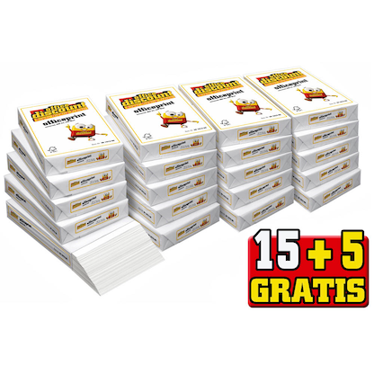 Artikelbild für 15 + 5 GRATIS: office discount Kopierpapier officeprint universal DIN A4 80 g/qm 15x 500 Blatt + GRATIS 5x 500 Blatt, Artikelnummer 136558