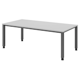 Artikelbild 1 für HAMMERBACHER QS2E höhenverstellbarer Schreibtisch lichtgrau rechteckig, 4-Fuß-Gestell grau 200,0 x 100,0 cm, Artikelnummer 101578