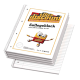 Artikelbild 1 für office discount Collegeblöcke liniert DIN A4 Innenrand, 5 Blöcke, Artikelnummer 199513