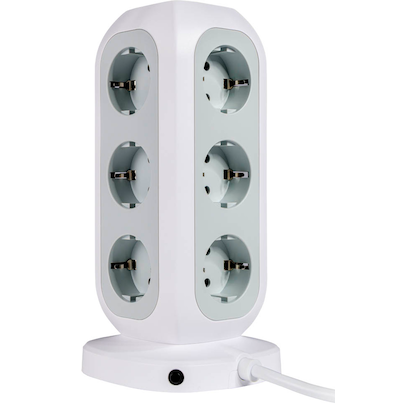 Artikelbild 4 für verbatim EUPT-01 11-fach Steckdosenturm 2,0 m weiß mit USB-Buchse, Artikelnummer 914162