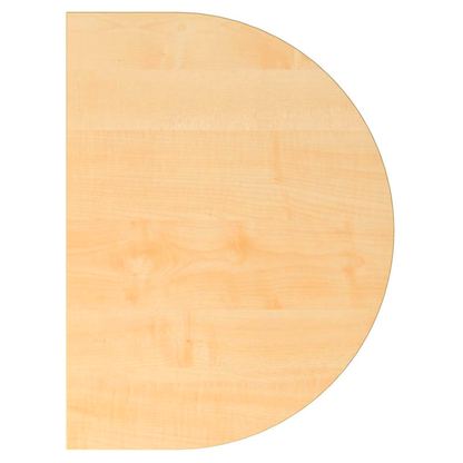 Artikelbild für HAMMERBACHER Anbautisch höhenverstellbar Haziender ahorn, silber halbrund 60,0 x 80,0 x 65,5 - 82,5 cm, Artikelnummer 632481