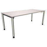 Artikelbild 1 für fm fastline höhenverstellbarer Schreibtisch lichtgrau rechteckig, 4-Fuß-Gestell silber 180,0 x 80,0 cm, Artikelnummer 352801
