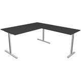 Artikelbild 1 für Kerkmann Form 1 Schreibtisch anthrazit rechteckig, T-Fuß-Gestell silber 160,0 x 80,0 cm, Artikelnummer 795082