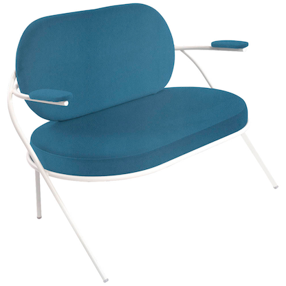 Artikelbild für meet powered by PAPERFLOW 2-Sitzer Sofa SATURNE blau weiß Kunstleder 118,0 x 73,0 x 88,0 cm, 1 St., Artikelnummer 231383