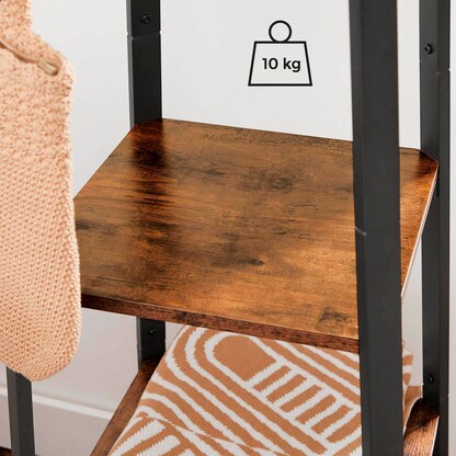 Artikelbild 7 für VASAGLE Kleiderständer LCR80X braun Metall 8 Haken 43,0 x 180,0 cm, Artikelnummer 262578