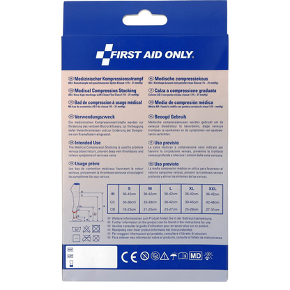 Artikelbild 2 für FIRST AID ONLY® Kompressionsstrümpfe, geschlossene Spitze schwarz Größe M 1 St., Artikelnummer 511747
