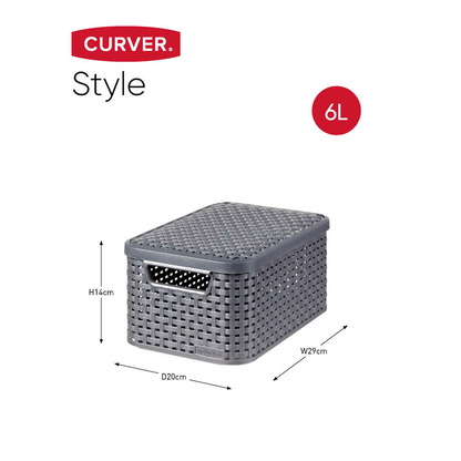 Artikelbild 5 für curver STYLE Aufbewahrungsboxen-Set anthrazit, 1 Set, Artikelnummer 744827