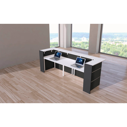 Artikelbild 6 für Kerkmann Empfangstheke BARI U-Form, anthrazit, weiß 300,0 x 95,0 x 108,0 cm, Artikelnummer 690331