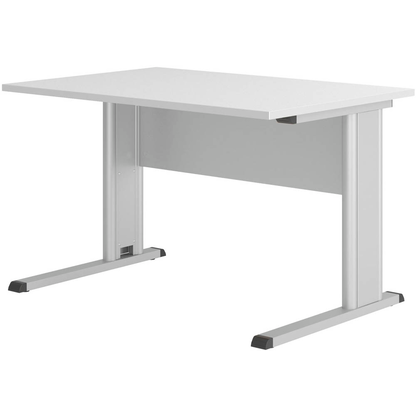 Artikelbild für HAMMERBACHER GS12 Schreibtisch lichtgrau rechteckig, C-Fuß-Gestell silber 120,0 x 80,0 cm, Artikelnummer 843040