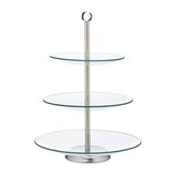 Artikelbild 1 für relaxdays Etagere transparent/silber Höhe: 40,0 cm, 1 St., Artikelnummer 762643