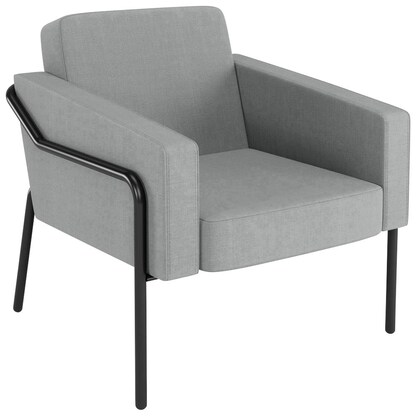 Artikelbild für medso powered by PAPERFLOW Sessel MEDSO L grau schwarz Stoff 75,0 x 74,3 x 73,6 cm, 1 St., Artikelnummer 522486