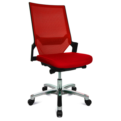 Artikelbild für Topstar Bürostuhl Autosynchron®-1 Alu, AU1090 T31 Stoff rot, Gestell alu, Artikelnummer 617934