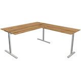 Artikelbild 1 für Kerkmann Form 1 Schreibtisch eiche rechteckig, T-Fuß-Gestell silber 160,0 x 80,0 cm, Artikelnummer 795163