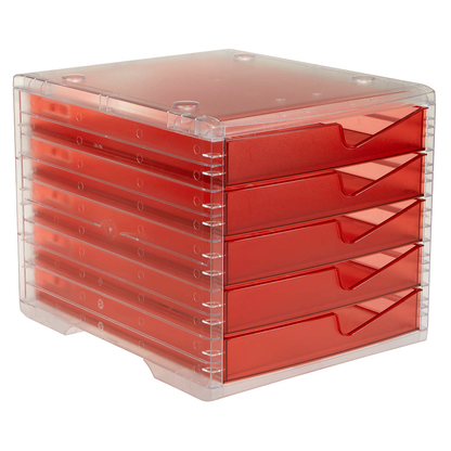 Artikelbild für styro Schubladenbox styroswingbox light cranberry 275-8430.22224, DIN A4 mit 5 Schubladen, 1 St., Artikelnummer 821922