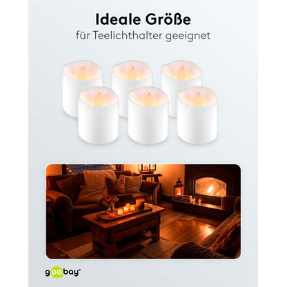 Artikelbild 8 für goobay LED-Teelichter weiß, 6 St., Artikelnummer 725436