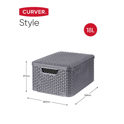 Artikelbild 6 für curver STYLE Aufbewahrungsboxen-Set anthrazit, 1 Set, Artikelnummer 744827