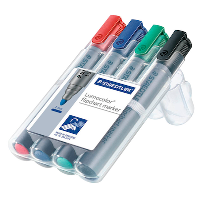 Artikelbild 2 für STAEDTLER Lumocolor Flipchart-Marker farbsortiert 2,0 mm, 4 St., Artikelnummer 778787