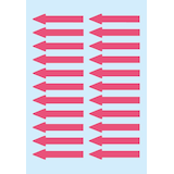 Artikelbild 1 für HERMA Hinweisetiketten 4143 Pfeile, leuchtrot 38,0 x 7,0 mm, 88 Etiketten, Artikelnummer 894838