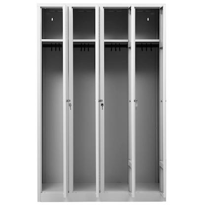 Artikelbild 4 für Gürkan Spind lichtgrau 105031, 4 Schließfächer 117,0 x 50,0 x 180,0 cm, Artikelnummer 559803