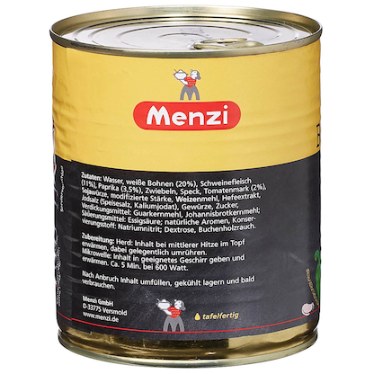 Artikelbild 3 für Menzi Bohnensuppe, serbisch 800,0 ml, 1 St., Artikelnummer 178562