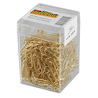 Artikelbild 2 für office discount Büroklammern gold vermessingt, 400 St., Artikelnummer 243079