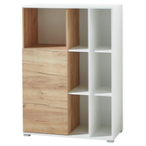 Artikelbild 1 für GERMANIA Regalschrank Lioni, 4195-513 weiß, eiche 85,0 x 40,0 x 120,0 cm, 1 St., Artikelnummer 501325