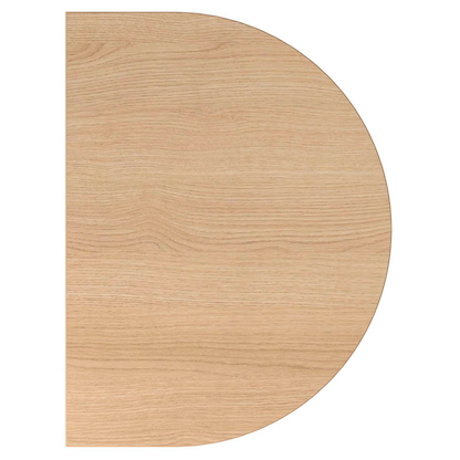 Artikelbild für HAMMERBACHER Anbautisch höhenverstellbar Haziender eiche, silber halbrund 60,0 x 80,0 x 65,5 - 82,5 cm, Artikelnummer 632529