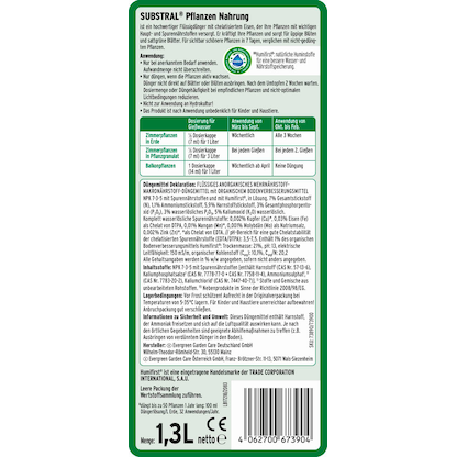 Artikelbild 2 für SUBSTRAL® Pflanzen Nahrung Grünpflanzendünger 1,3 l, Artikelnummer 368559