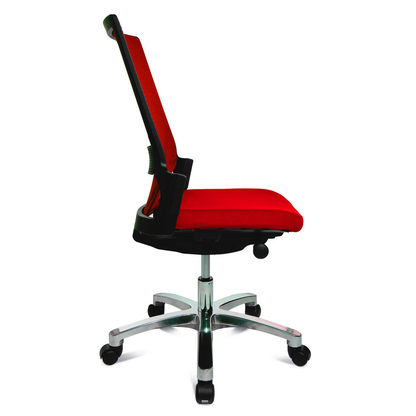 Artikelbild 3 für Topstar Bürostuhl Autosynchron®-1 Alu, AU1090 T31 Stoff rot, Gestell alu, Artikelnummer 617934