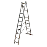 Artikelbild 1 für KRAUSE Vielzweckleiter CORDA silber 2x 11 Sprossen, H: 310,0 cm, Artikelnummer 665226