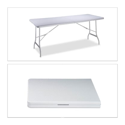 Artikelbild für relaxdays Gartentisch BASTIAN weiß rechteckig 178,0 x 74,0 x 72,0 cm, Artikelnummer 771111