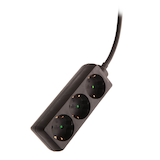 Artikelbild 1 für as-Schwabe 3-fach Steckdosenleiste 1,4 m schwarz, Artikelnummer 972863