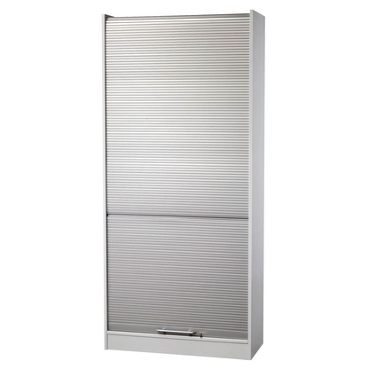 Artikelbild für HAMMERBACHER SET90 Rollladenschrank lichtgrau, silber 4 Fachböden 90,0 x 40,0 x 200,4 cm, Artikelnummer 859987