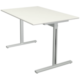 Artikelbild 1 für Kerkmann Form 1 Schreibtisch weiß rechteckig, T-Fuß-Gestell silber 120,0 x 80,0 cm, Artikelnummer 794567