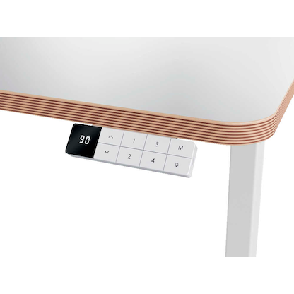 Artikelbild 10 für LEITZ Ergo höhenverstellbarer Schreibtisch weiß rechteckig abgerundet, T-Fuß-Gestell weiß 120,0 x 70,0 cm, Artikelnummer 805216