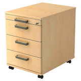 Artikelbild 1 für HAMMERBACHER Haziender Rollcontainer ahorn 4 Auszüge 42,8 x 58,0 x 59,0 cm, Artikelnummer 632202