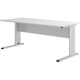 Artikelbild 1 für HAMMERBACHER GS19 Schreibtisch lichtgrau rechteckig, C-Fuß-Gestell silber 180,0 x 80,0 cm, Artikelnummer 843115