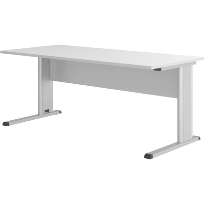 Artikelbild für HAMMERBACHER GS19 Schreibtisch lichtgrau rechteckig, C-Fuß-Gestell silber 180,0 x 80,0 cm, Artikelnummer 843115