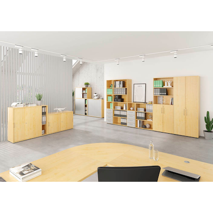 Artikelbild 5 für HAMMERBACHER Aktenregal Mirakel ahorn 80,0 x 40,0 x 215,6 cm, 1 St., Artikelnummer 100133