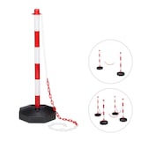 Artikelbild 1 für relaxdays Absperrpfosten weiß/rot, 1 St., Artikelnummer 474062