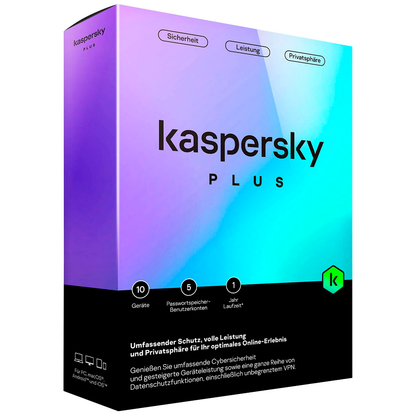 Artikelbild für KASPERSKY Plus Sicherheitssoftware Vollversion (PKC), Artikelnummer 898401