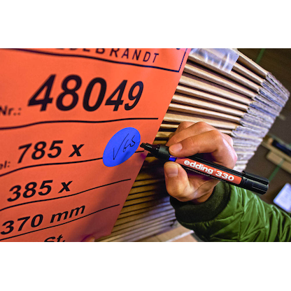 Artikelbild 13 für edding 330 Permanentmarker schwarz 1,0 - 5,0 mm, 10 St., Artikelnummer 420109