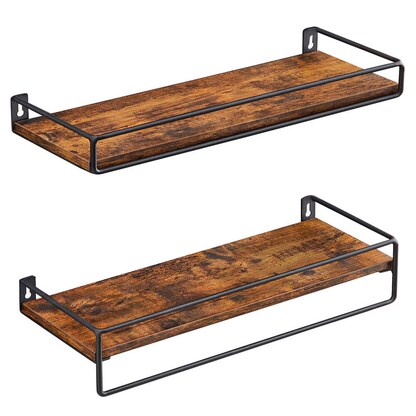 Artikelbild für VASAGLE Wandregale-Set vintagebraun, schwarz 40,0 x 15,5 x 9,5/5,0 cm, 1 St., Artikelnummer 759587