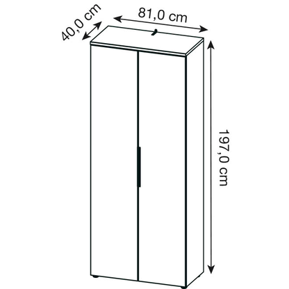 Artikelbild 3 für GERMANIA Aktenschrank Mailand, 4371-84 weiß 4 Fachböden 81,0 x 40,0 x 197,0 cm, Artikelnummer 135796