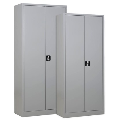 Artikelbild für Gürkan Stahlschränke 109079 lichtgrau 4 Fachböden 92,0/80,0 x 42,0/38,0 x 195,0/180,0 cm, aufgebaut, 2 St., Artikelnummer 561410