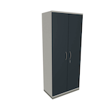 Artikelbild 1 für fm Aktenschrank Sidney, 4260429763665 weiß, lavagrau 4 Fachböden 80,0 x 44,2 x 186,9 cm, Artikelnummer 410583