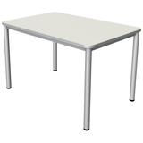 Artikelbild 1 für Kerkmann Prime Schreibtisch weiß rechteckig, 4-Fuß-Gestell silber 120,0 x 80,0 cm, Artikelnummer 120707