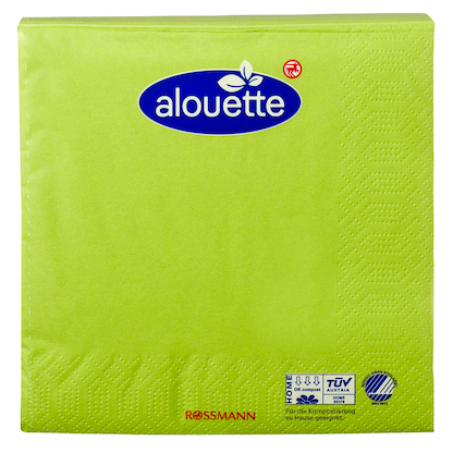 Artikelbild 3 für alouette Servietten grün 3-lagig 33,0 x 33,0 cm, 30 St., Artikelnummer 559961