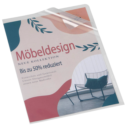 Artikelbild 2 für LEITZ Sichthüllen Premium 4100 DIN A4 glasklar glatt 0,15 mm, 100 St., Artikelnummer 578682