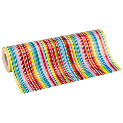 Artikelbild für JUNG SCHÖNER VERPACKEN Geschenkpapier Louisdor Streifen mehrfarbig, 20,0 m, Artikelnummer 388991